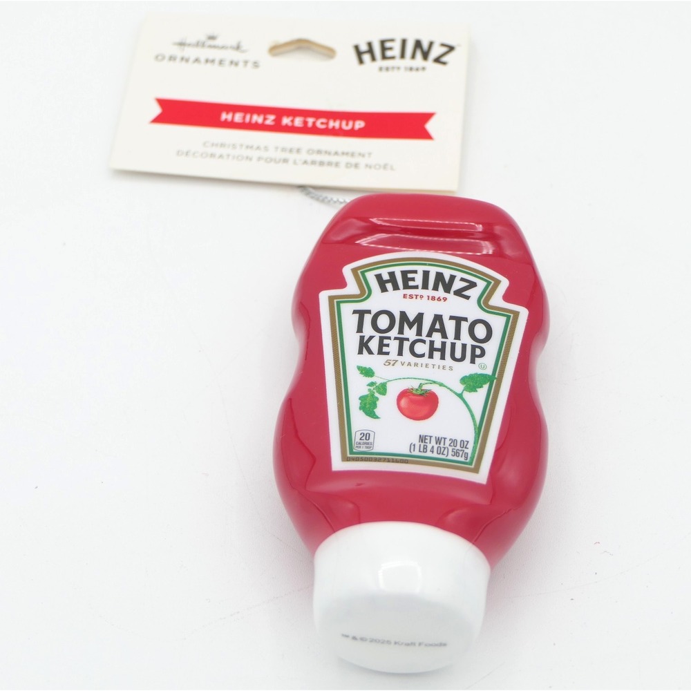 Hallmark Heinz Tomato Ketchup Bottle Christmas Tree Ornament 3.75" 2025, New